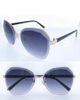 Metal Frame Plastic Leg Sunglasses