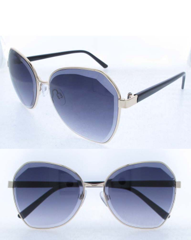 Metal Frame Plastic Leg Sunglasses